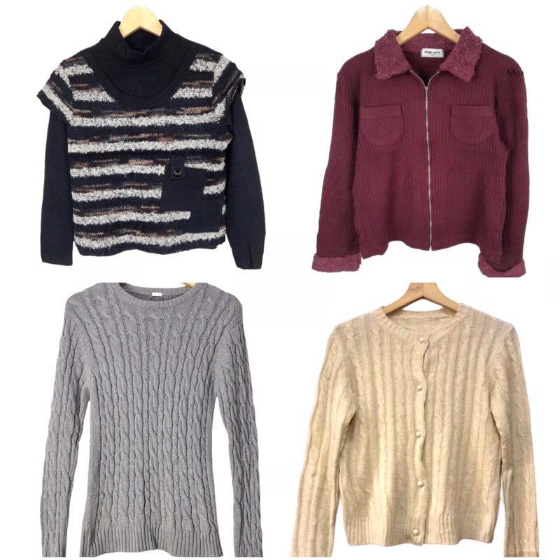 CARDIGAN SALUR KNITWEAR RAJUT KEPANG OVERSIZE SERBA 35K