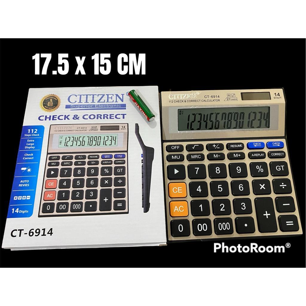 

[1 Pcs] Calculator 14 Digit CT-6914 / Kalkulator 14 Digit CT-6914 Check&Correct