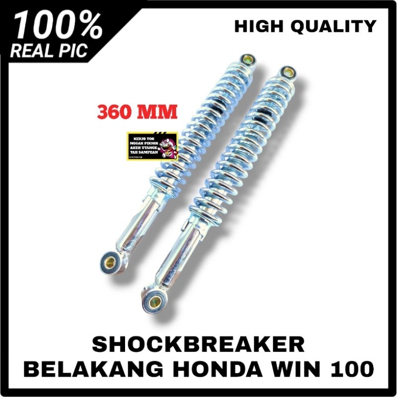 SHOCKBREAKER SHOCK SKOK BELAKANG HONDA WIN 100 CROME UKURAN 360MM