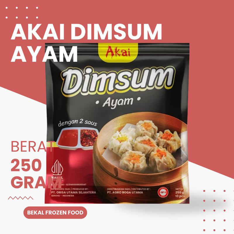 

Akai Dimsum Ayam isi 13 kemasan 250 gr