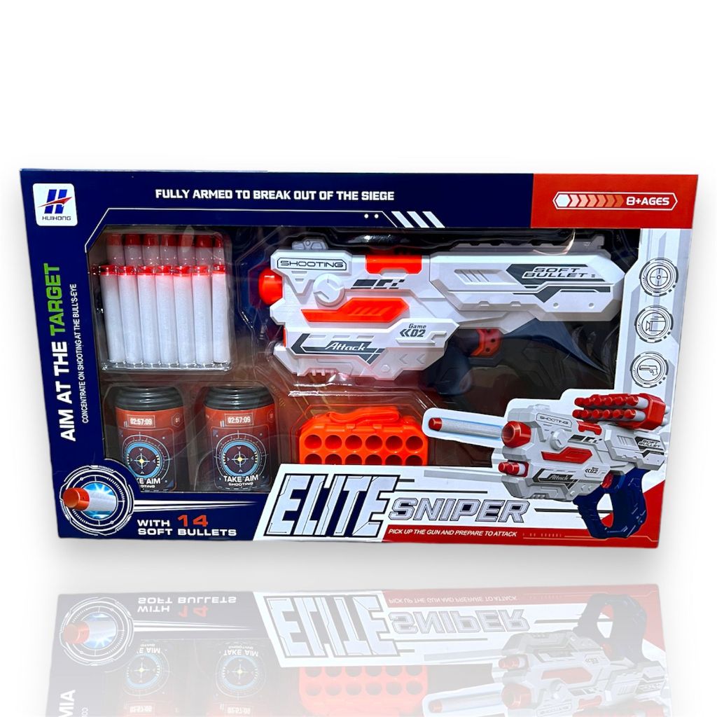 Mainan Edukasi Anak Elite Sniper/Senapan Nerf Soft Bullet Gun Mainan Anak Nerf Gun