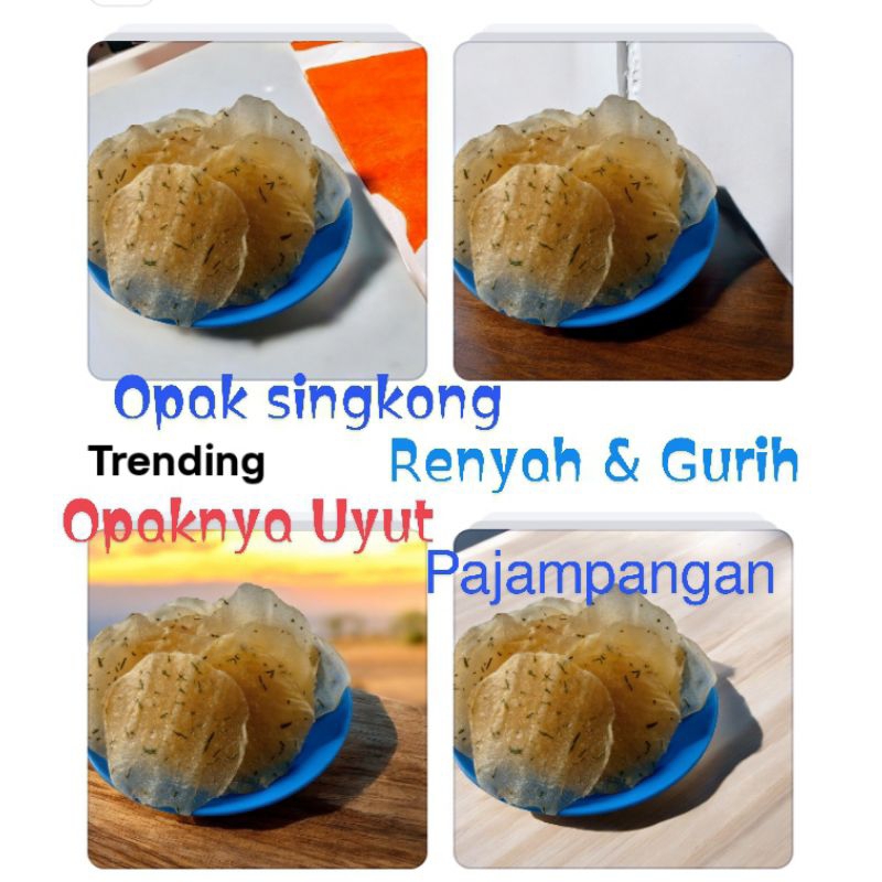 

Opak RenyaH ukuran 11_12cm, isi 80.Opaknya Uyut Pajampangan.