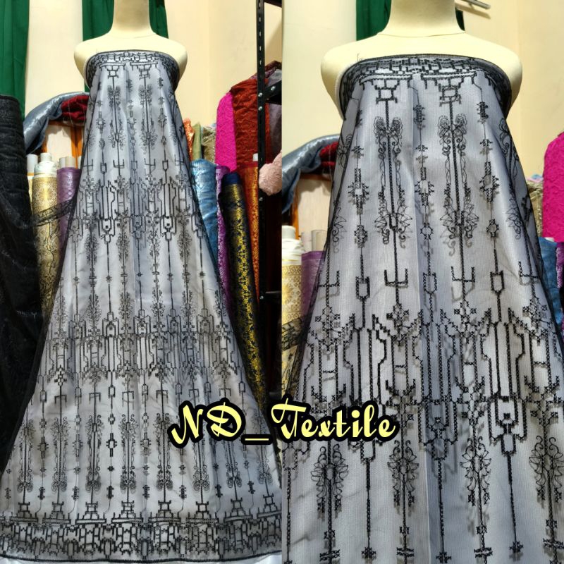 Tile Sapto Etnik/Kain Tile etnik Sapto/Tile Elisab Sapto/Tile Border/Bahan Kebaya