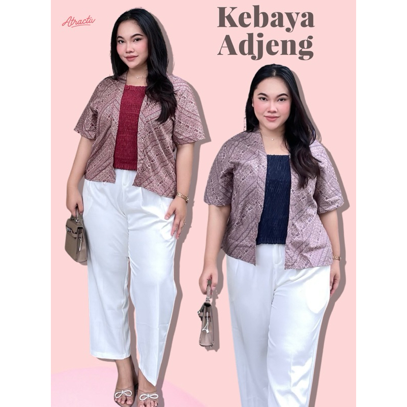 Viral  Atractiv Kebaya Batik Jumbo Wanita Ld120 Ld130 Ld142 Ld150 Batik Kutubaru Jumbo Atasan