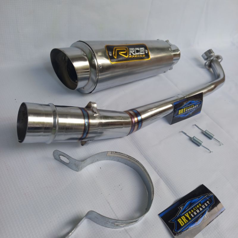 knalpot racing RCB full bas buat motor jupiter z,supra fit new,vega,shogun 125,smas,supra x 125