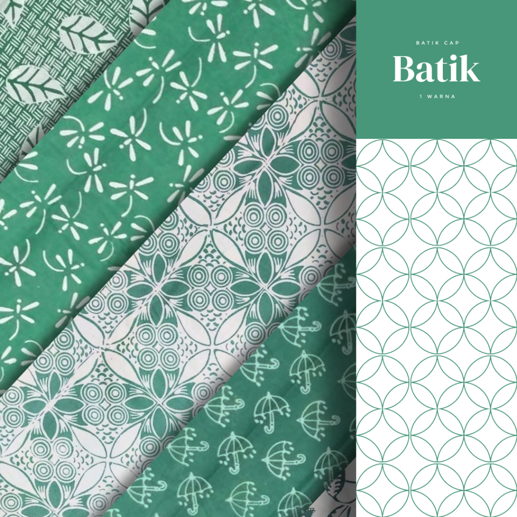 Batik Cap Handmade Warna Hijau Mint