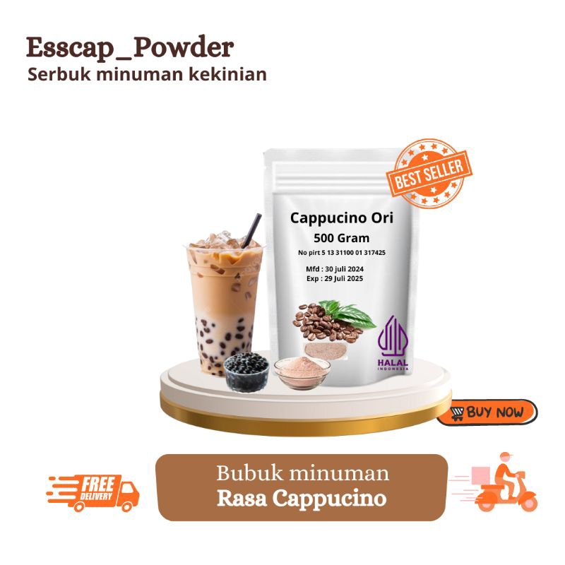 

Bubuk Minuman Rasa Cappucino 500 Gram / Serbuk Minuman Aneka Rasa / Minuman Instan / Drinks Powder