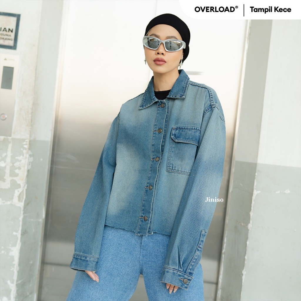JINISO Jaket Jeans Oversize Seoul Blue Wash