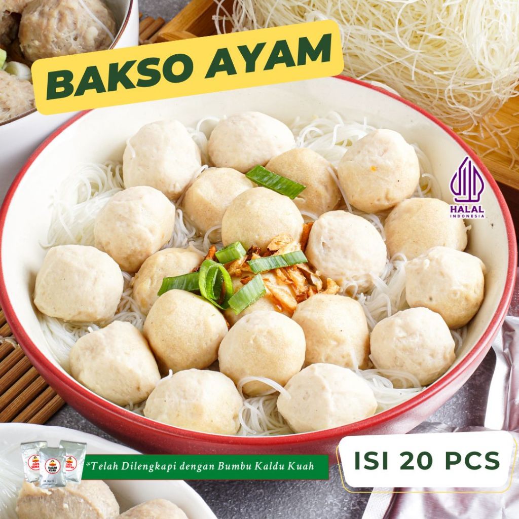 

Bakso Ayam (Frozen Food/Bakso Sehat/Cemil)