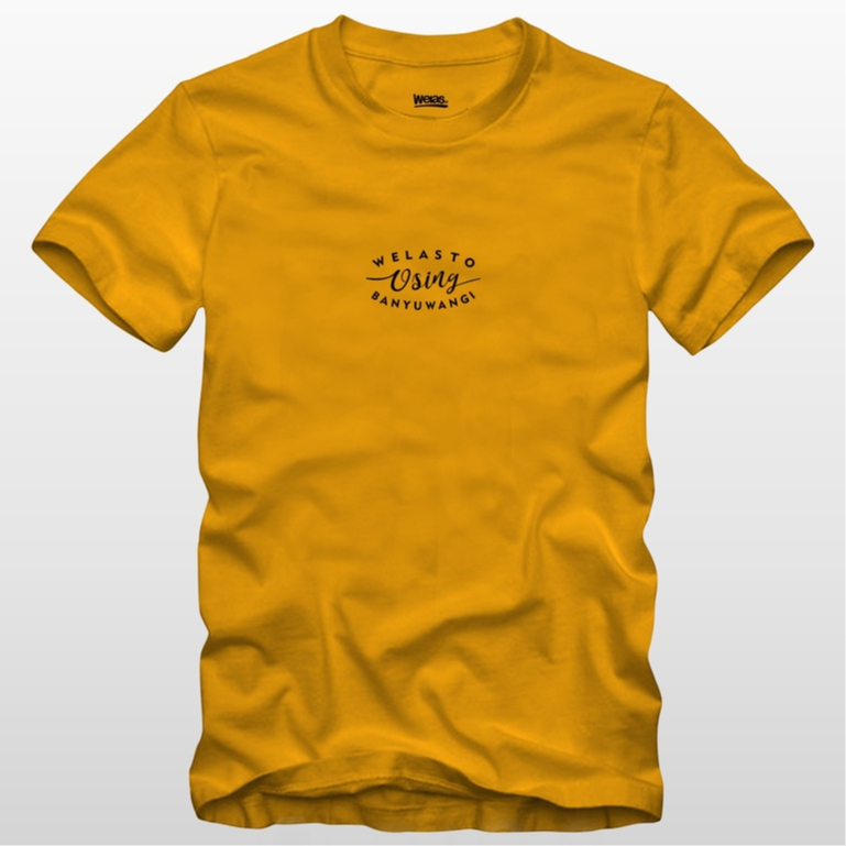 WELAS OFFICIAL X OSING BANYUWANGI MUSTARD YELLOW | Kaos | T-shirt | Lengan Pendek | Kaos Pria Wanita