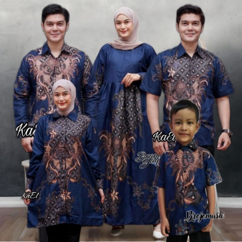 BISA PISAH || Couple Batik Keluarga Suami Istri Anak Cowok 2-13 Tahun Layangan || Sarimbit Batik Fam