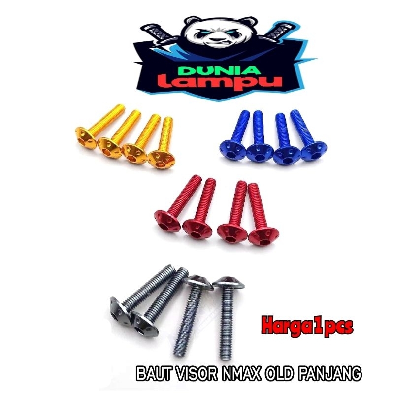 Baut 1 pcs/biji Baut Variasi Windshiled Visor Tameng Depan Perbiji Motor Nmax, Aerox, Lexi, Pcx, Adv