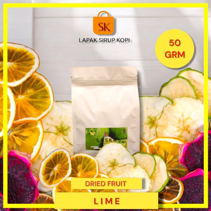 

Dried lime slice 50 gram - Dried fruit - jeruk nipis kering - Dehydrate fruit