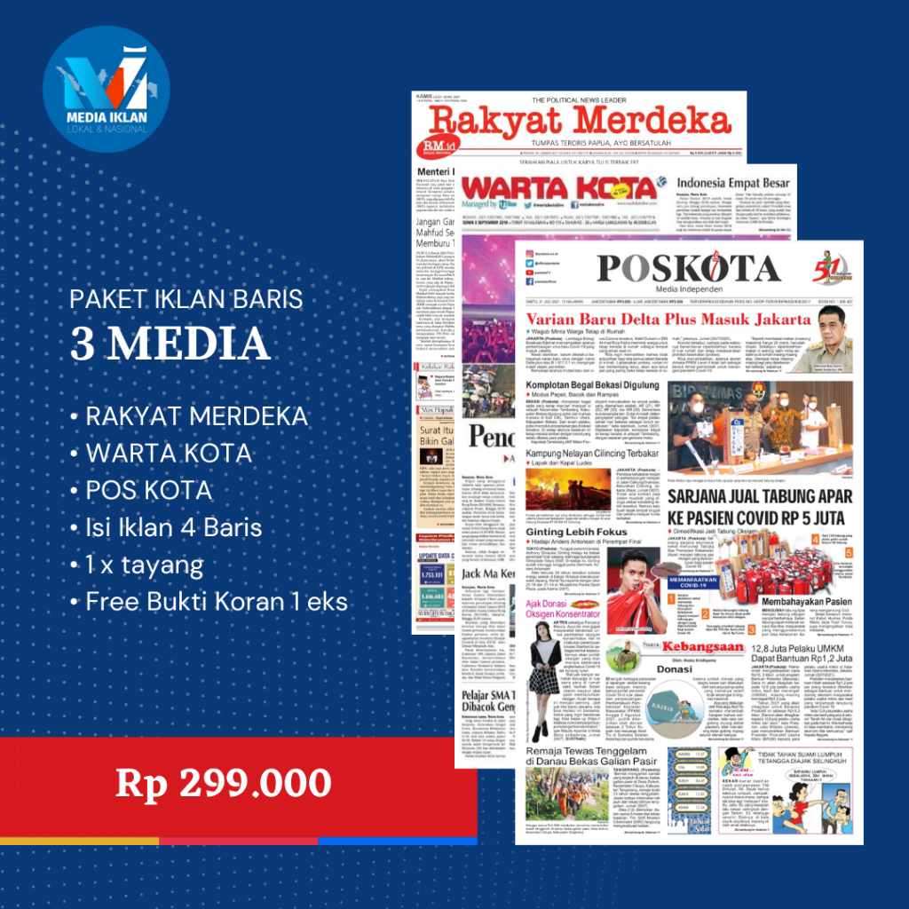 IKLAN KORAN KEHILANGAN BPKB STNK AJB SHM PAKET 3 MEDIA