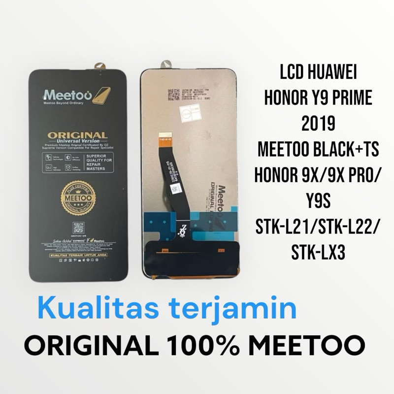 LCD HUAWEI HONOR Y9 PRIME 2019 MEETOO BLACK+TS /HONOR 9X/9X PRO/Y9S (STK-L21/STK-L22/STK-LX3)ORIGINA