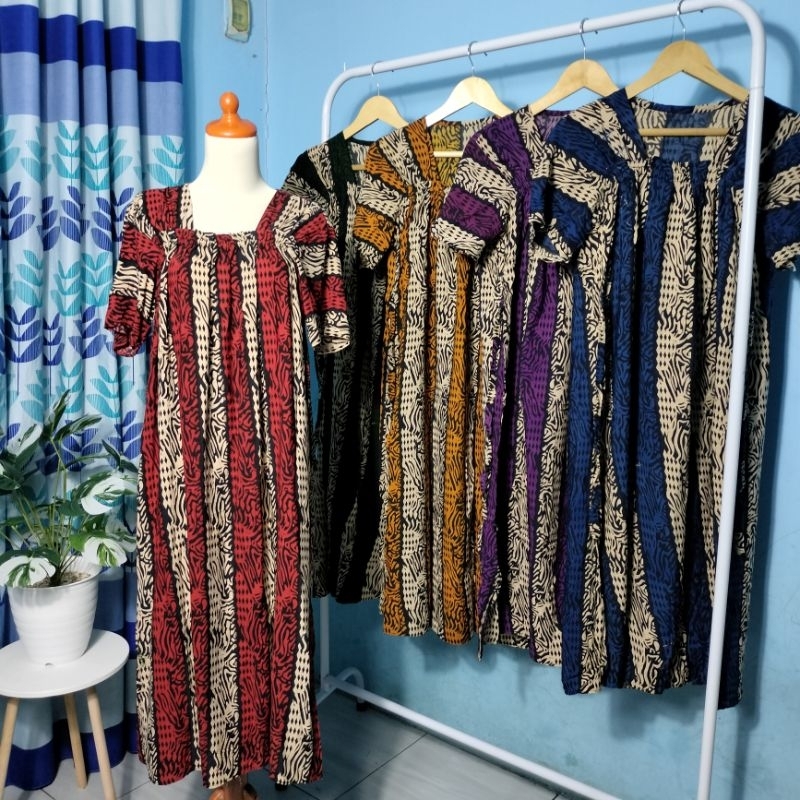 Daster/Dress Batik Fuji Rayon Jumbo Karet Dada, Tapi Pinggang Kekinian Termurah Original