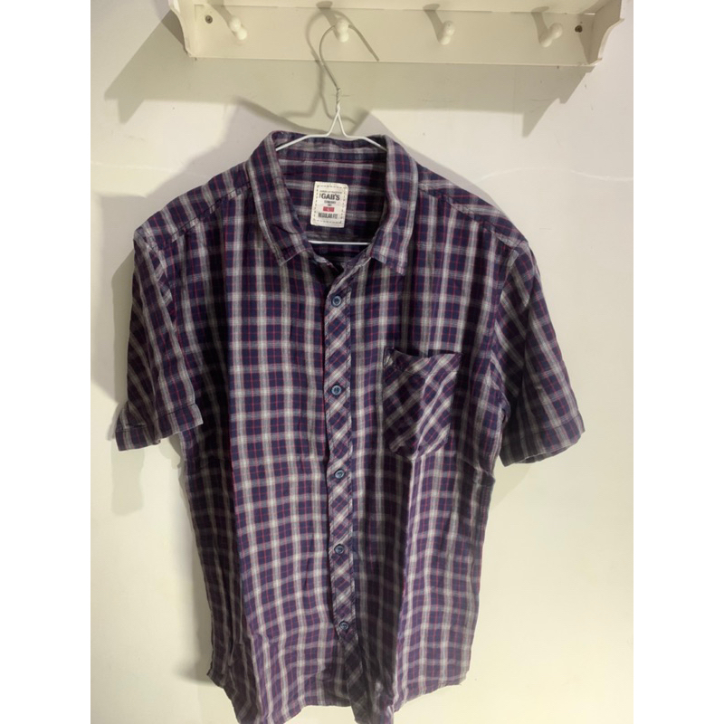 Preloved Kemeja Kantor Pria GABS Kemeja Kotak Pendek Gab’s