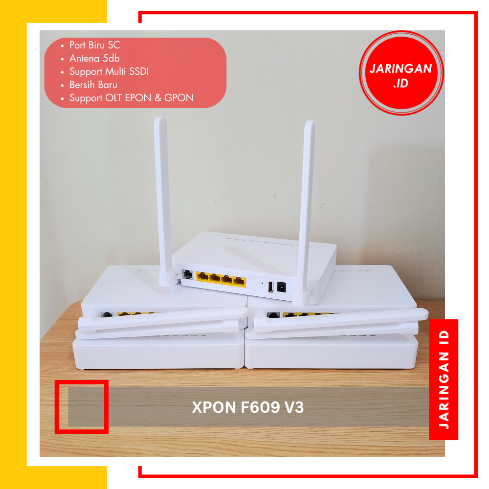 5 PCS ONT XPON F609 V3 SUPPORT EPON & GPON NON ADAPTOR