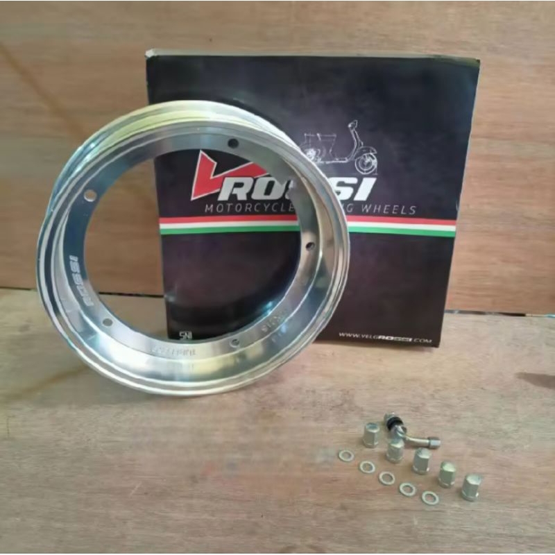 Velg Vespa Velg Tubeless Velg Ring 10 Vespa Sprint Px Warna Polish Merk VROSSI
