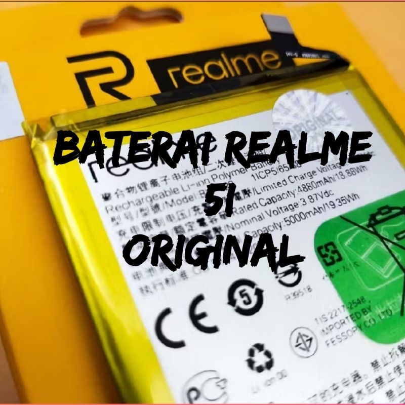 Baterai realme 5i Original baterai