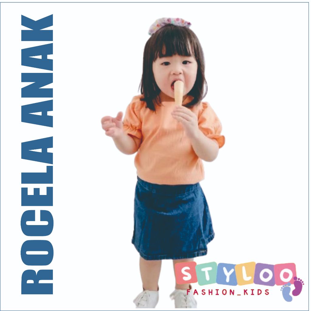 Rok Celana Jeans Anak Perempuan Rocela jeans anak,Rok celana bahan jeans,Celana rok anak usia 6bln-7