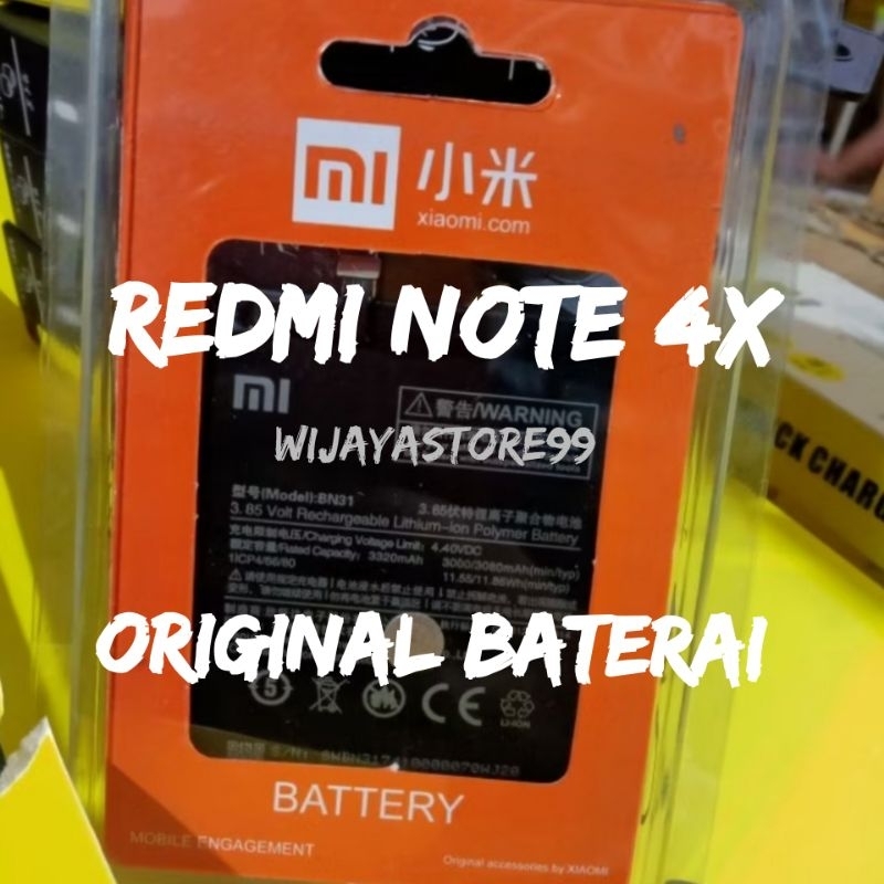 Baterai redmi note 4X original