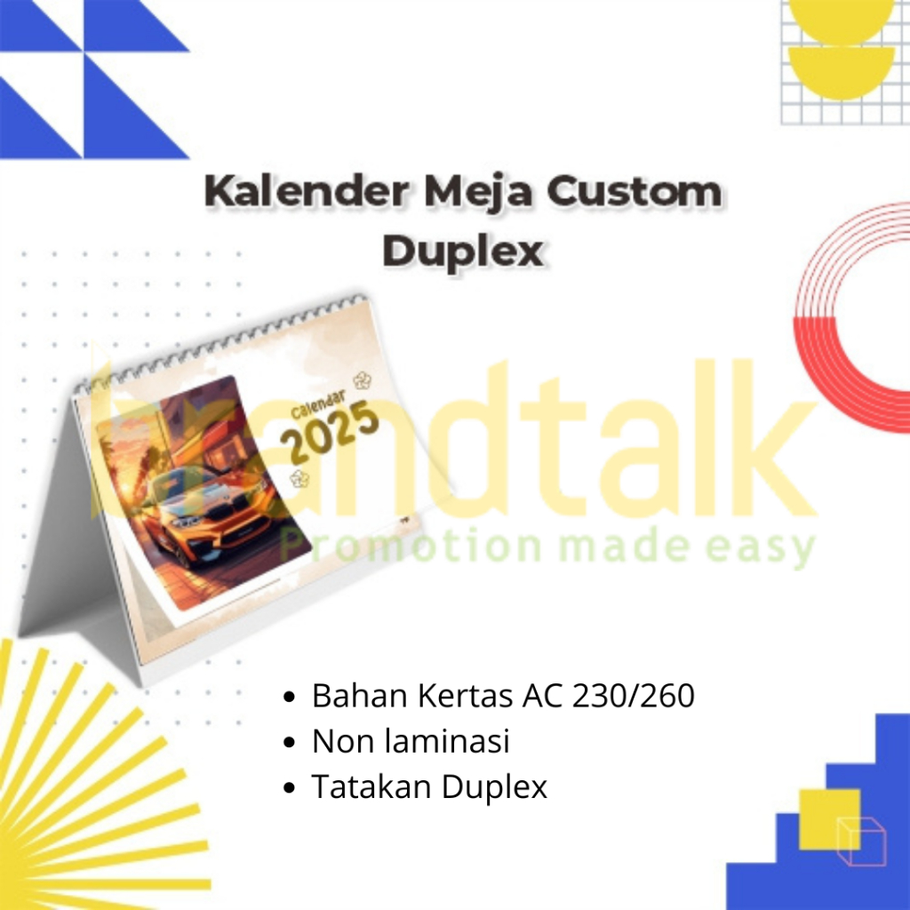 

Kalender meja 2024 Custom - 15 lembar 2 sisi bolak balik - Bahan AC 230 - Spiral Linen