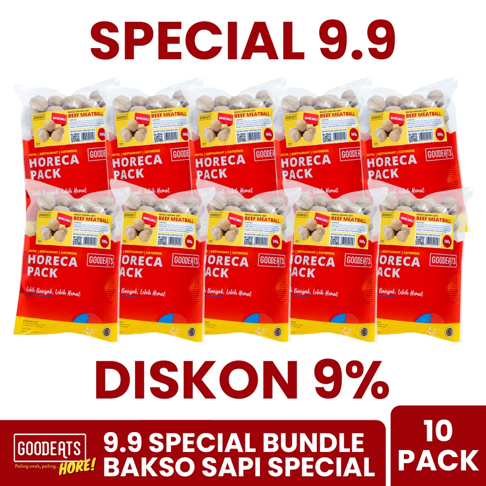 

SPECIAL 9.9 - GOOD EATS BUNDLE BAKSO SAPI SPECIAL 500 GR - 10 PACK