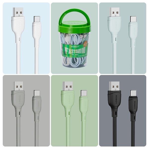 ECERAN Kabel Data Robot RBC100 Type C Kabel Cas Robot Toples RBC100 New Cas Casan Type C Tepsi Origi