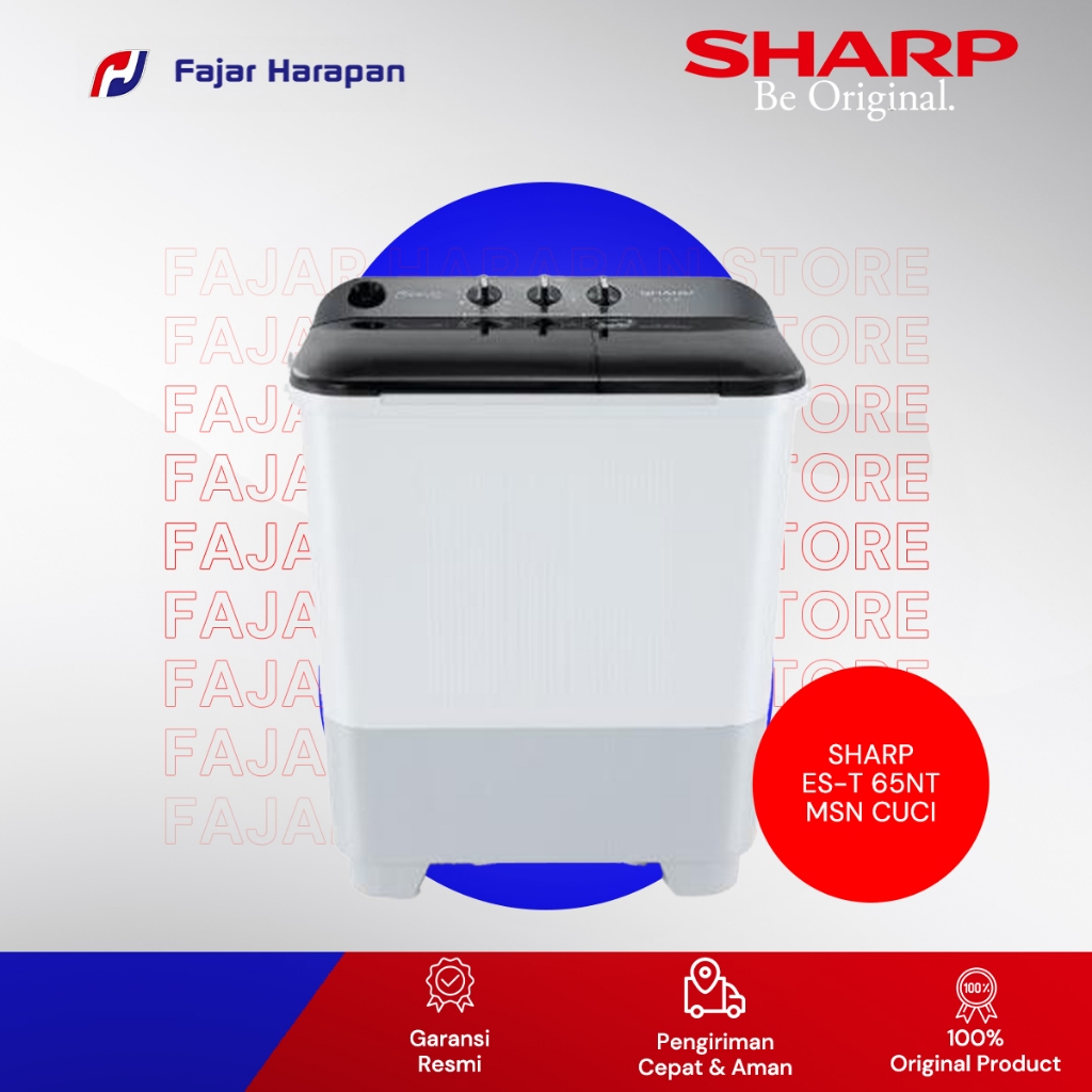 MESIN CUCI 2 TABUNG SHARP ES-T 65 NT / 75 NT / 85 NT / 95 NT