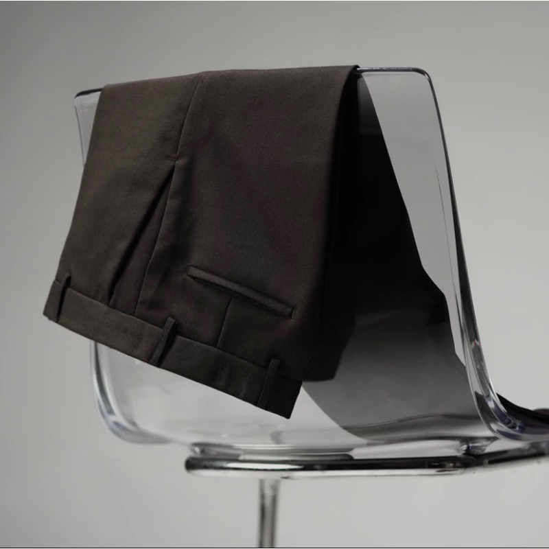 CELANA KANTOR SLIMFIT FORMAL PANJANG PRIA WARNA COKLAT TUA