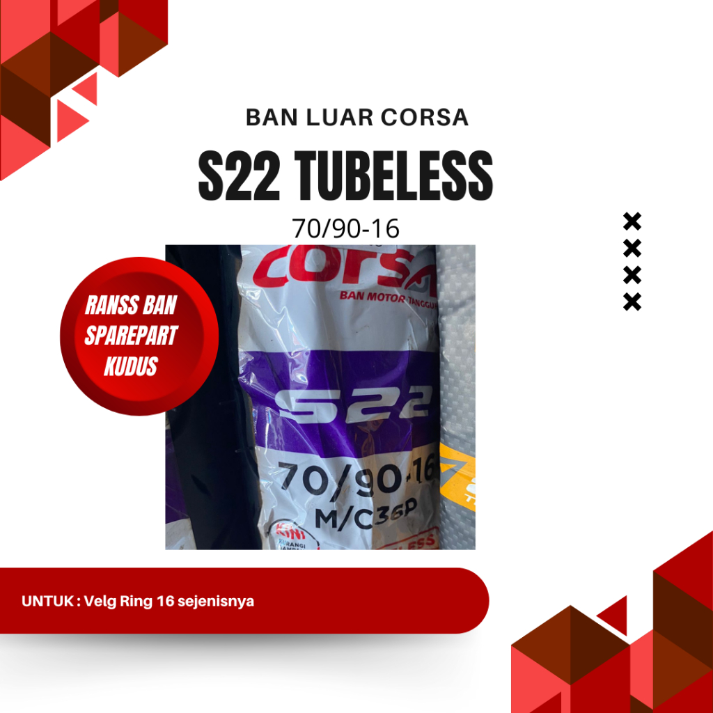 BAN LUAR CORSA S22 70/90-16