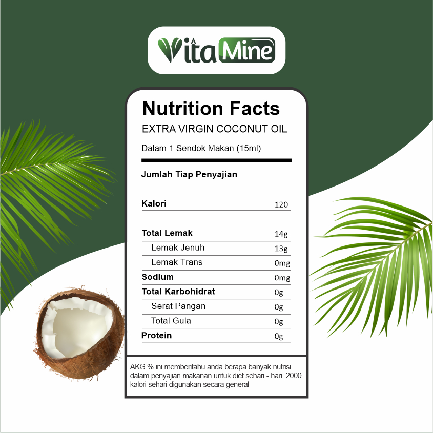 

JKL Vitamine - Extra Virgin Coconut Oil ml - Minyak Kelapa Murni VCO 250ml Organik Premium