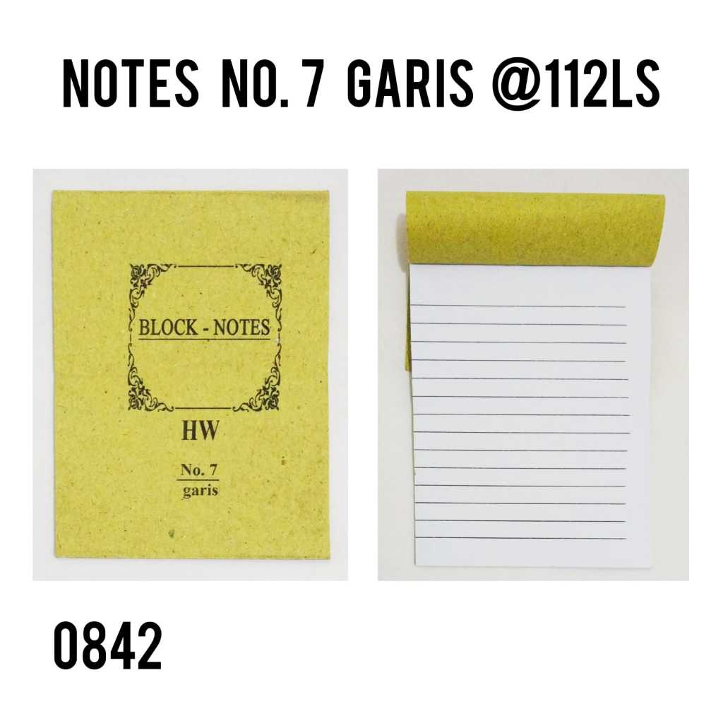 

NOTEBOOK / NOTE BOOK / NOTES NO. 7 GARIS