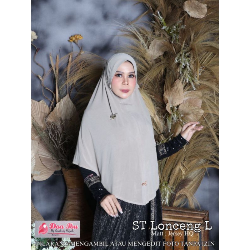 Bergo L doa ibu/bergo premium/bergo high qualitty/jilbab dewasa