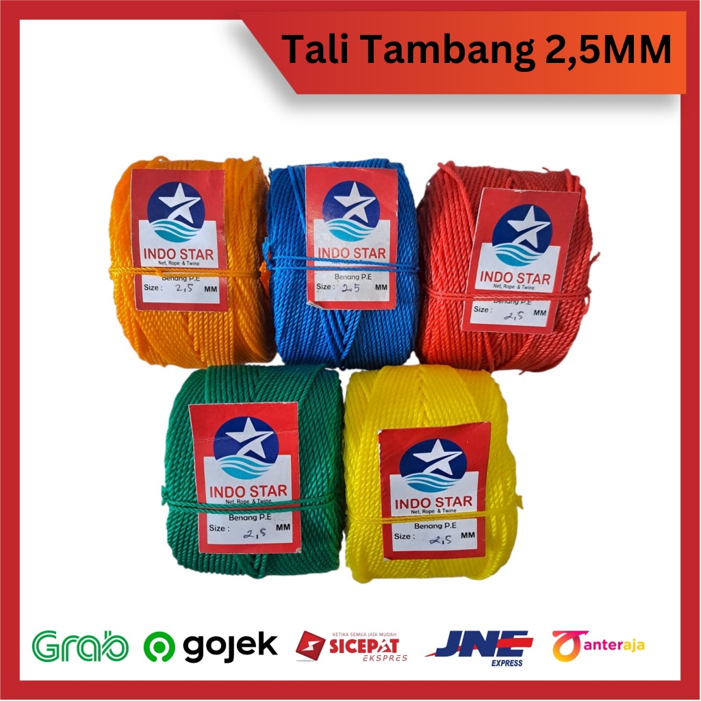 Tali Tambang 2,5mm / Tali Tambang Kecil PE 2,5mm Termurah