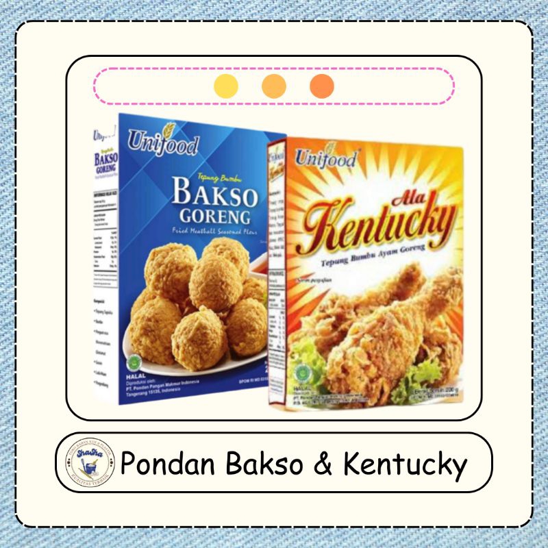 

pondan tepung asin/bakso/fried chicken