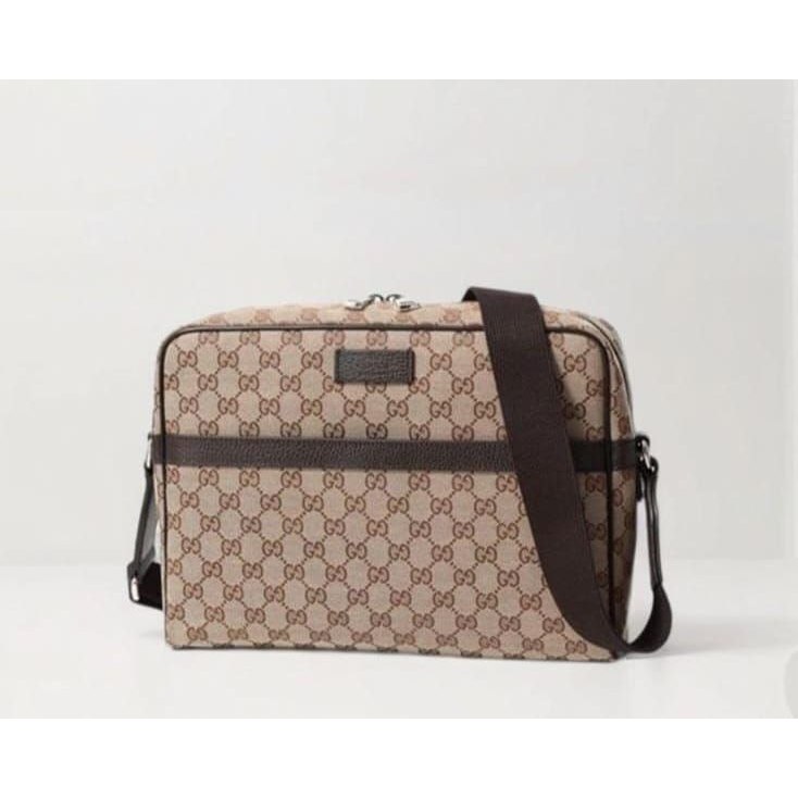 Tas Guc GG Canvas Messenger Beige Brown Original