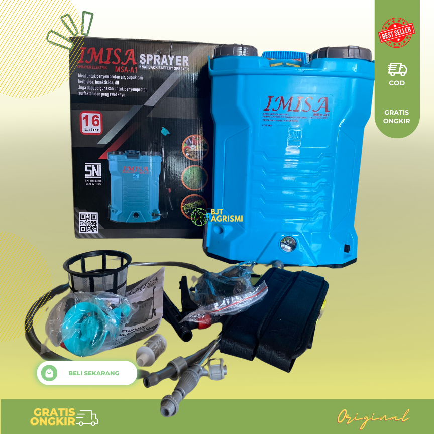 Sprayer Elektrik MSA 16 Liter Alat Semprot Tanaman Pertanian