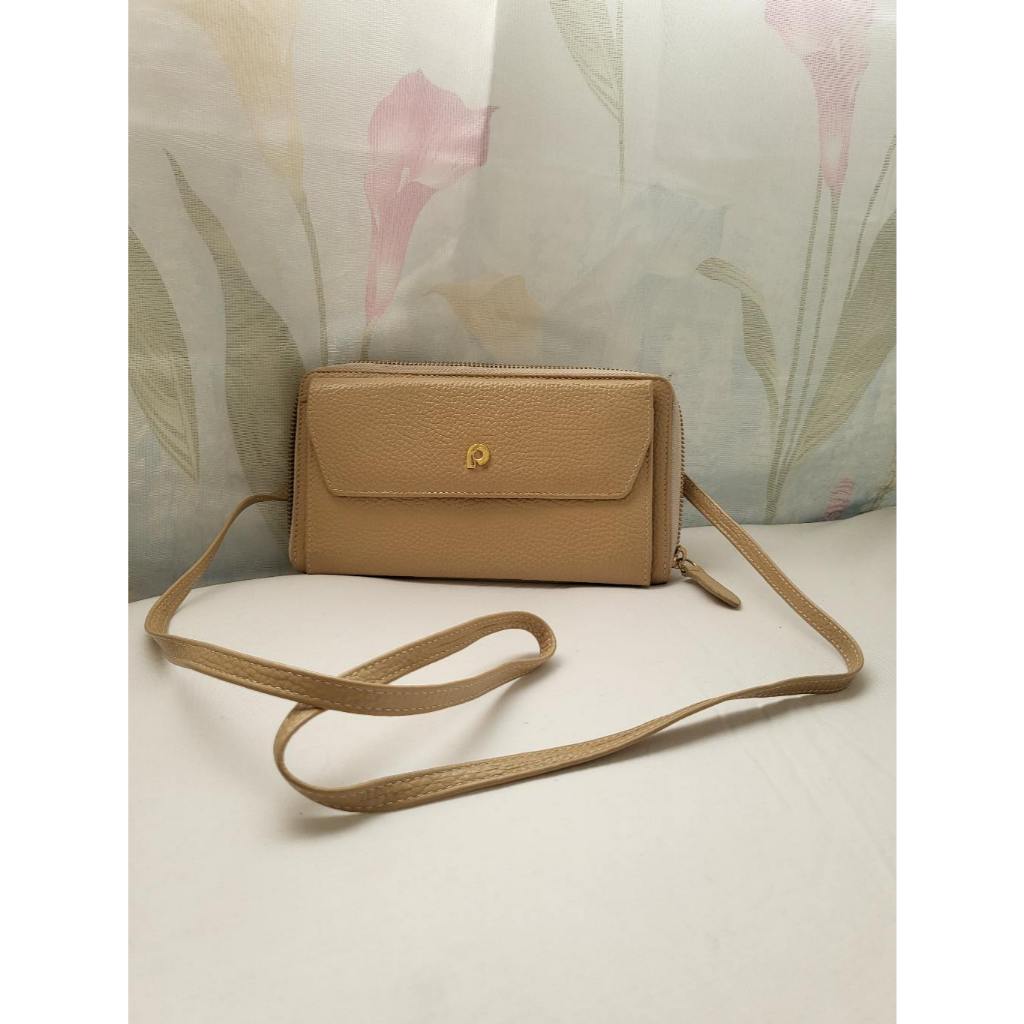 Original Preloved Dompet Clutch Papillon Cream/Beige