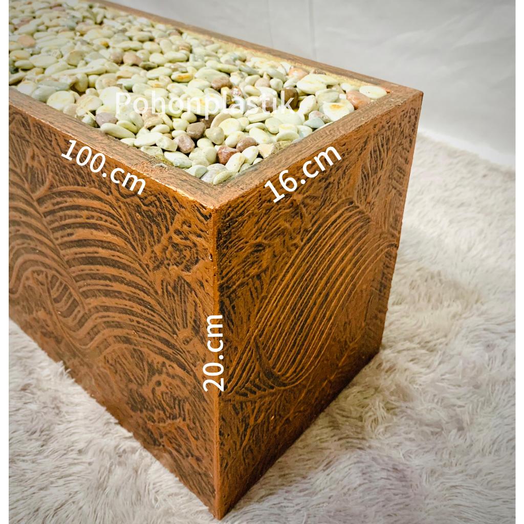 RB pot persegi panjang 50cm - 75cm - 100cm - 120cm / Vas Bunga / pot kayu / pot panjang / pot