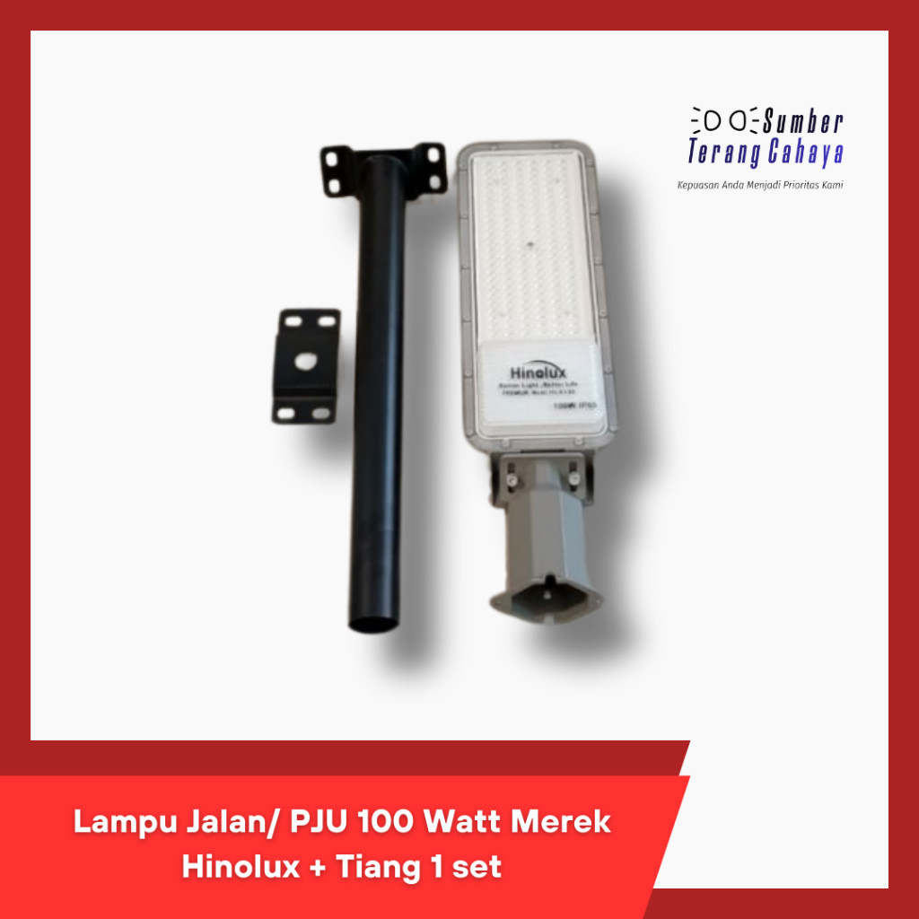 Lampu Jalan/ PJU 100 Watt Merek Hinolux + Tiang 1 set