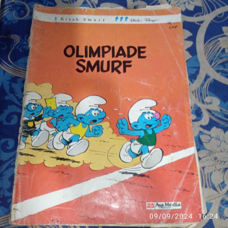 komik smurf olimpiade smurf ukuran besar