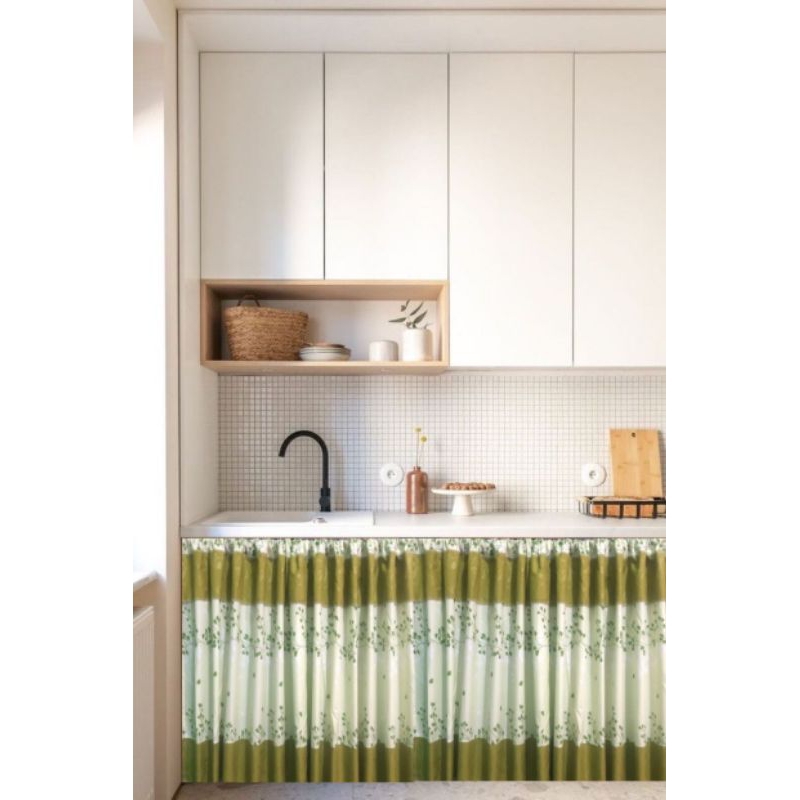 Gorden Kolong Dapur Poni Bisa Custom Size Tinggi Gorden kolong dapur renda