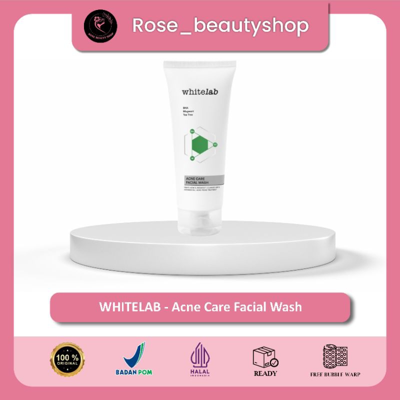 WHITELAB Acne Care Facial Wash - Sabun Cuci Muka Cleanser Wajah - Face Wash Whitelab