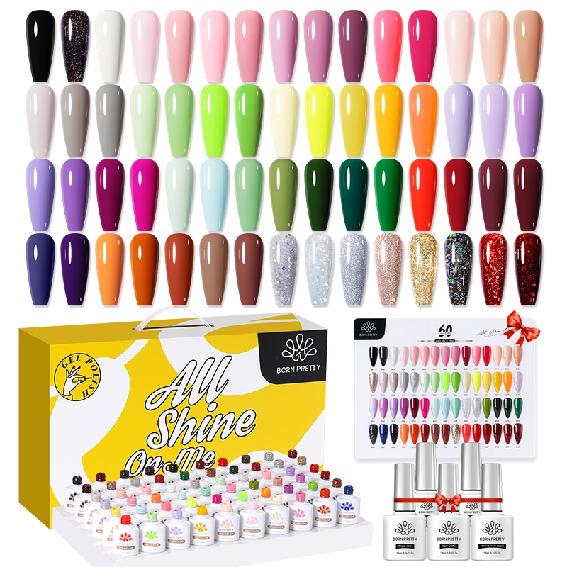 [KUUKUU]BORN PRETTY NAIL SET GEL POLISH 60COLOUR - NAIL GEL POLISH SET - KAISE -SET KUTEK GEL