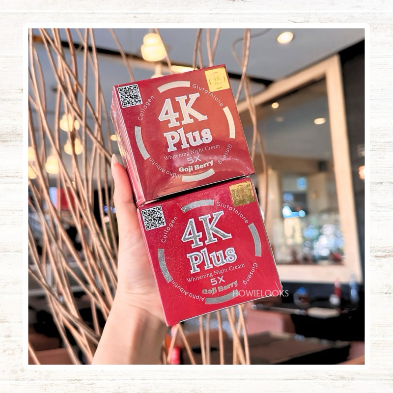 4K PLUS GOJI BERRY NIGHT CREAM ORIGINAL THAILAND SCAN BARCODE APPROVED HOLOGRAM / CREAM MALAM UNTUK 