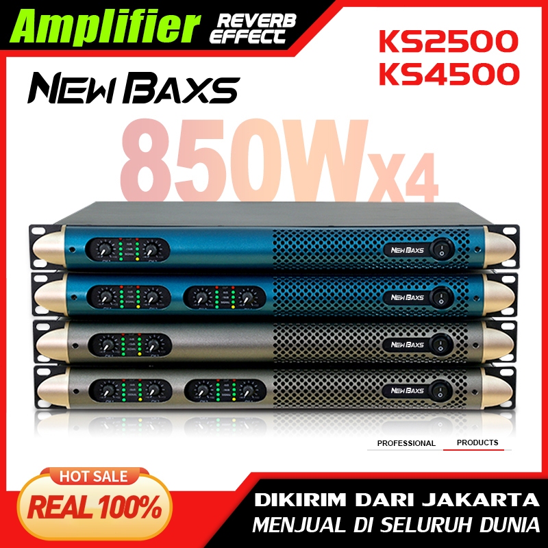 NEW BAXS KS2500/KS4500 Penguat 2/4 saluran 850 watt daya tinggi penguat profesional Peralatan audio 