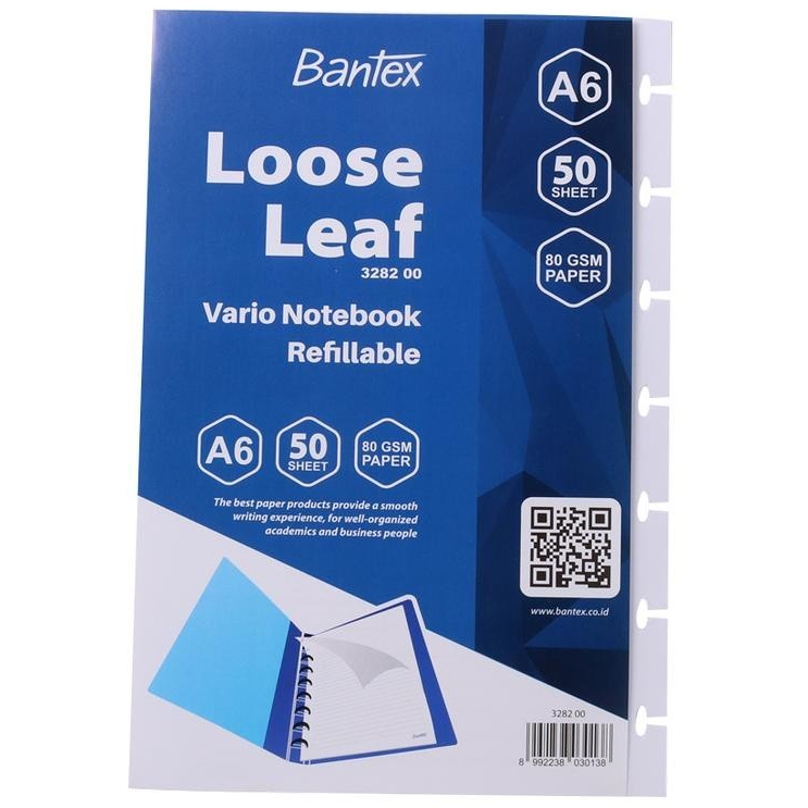 

TBMO LOOSE LEAF REFILL VARIO A6 50 SHEET BANTEX - 3282 00