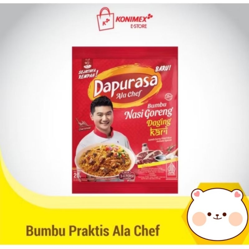 

DAPURASA BUMBU NASI GORENG PRAKTIS ALA CHEF RASA DAGING KARI ISI 1' SACHET